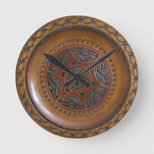 Horloge Ronde Conception de tôles polonaises en bois