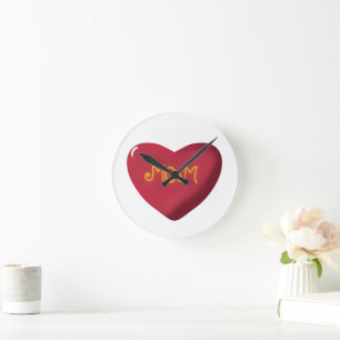 Horloge Ronde Conception de typographie maman, texte d'art citat