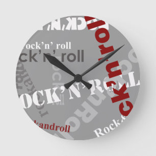 Horloge Ronde conception de typographie rock & roll