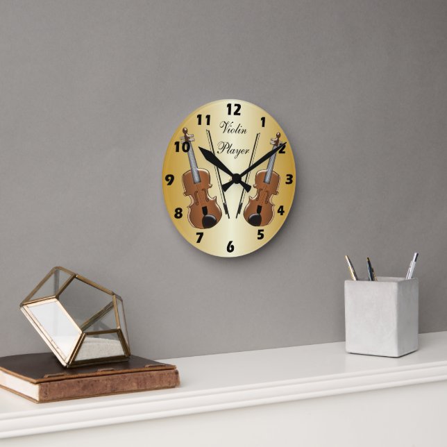 Horloge Ronde Conception de violon (Bureau)