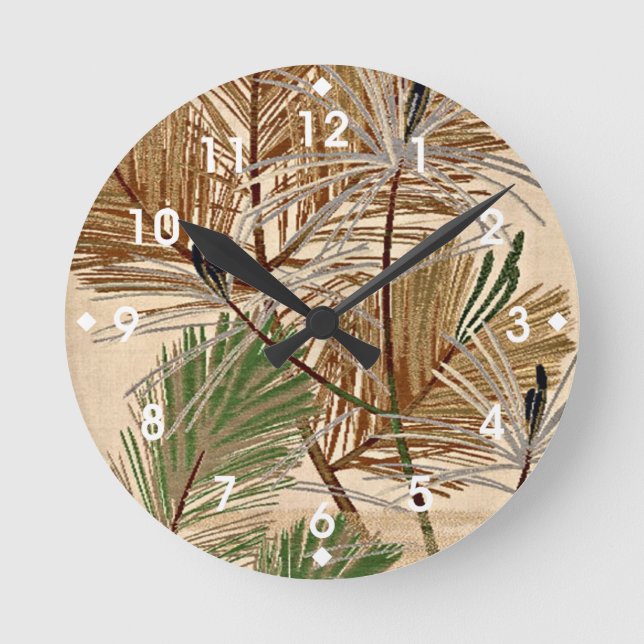 Horloge Ronde Conception des contours d'arbre (Recto)