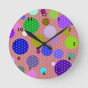 Horloge Ronde Conception d'horloge ludique, points sur points
