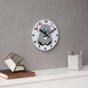 Horloge Ronde Conception d'ours koala