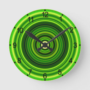 Horloge Ronde Conception du cercle de mandala vert géomagnétique