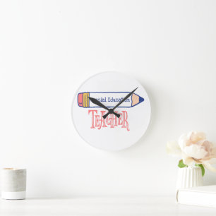 Horloge Ronde Conception du crayon enseignant de l'éducation spé