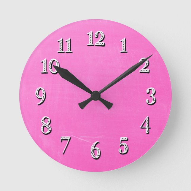 Horloge Ronde Conception du tableau de bord rose (Recto)