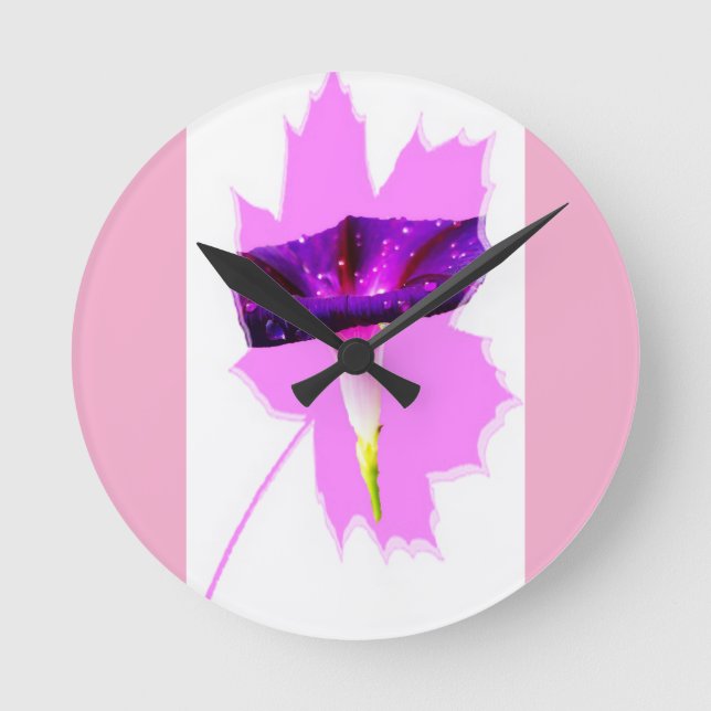 Horloge Ronde Conception florale  (Recto)
