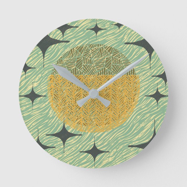 Horloge Ronde Conception géométrique de Starburst du milieu du s (Recto)
