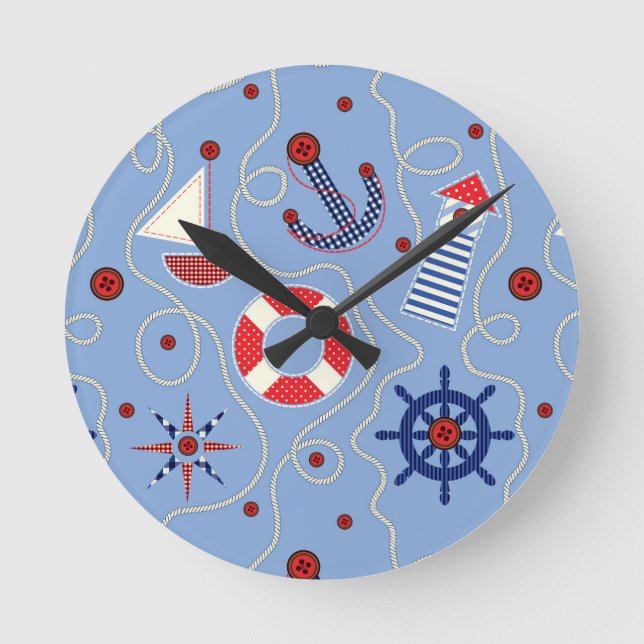 Horloge Ronde Conception Nautique (Recto)