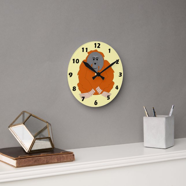 Horloge Ronde Conception Orang-outan (Bureau)