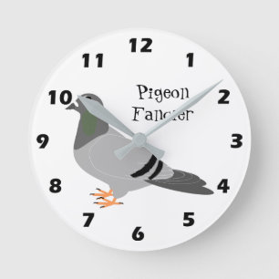Horloge Ronde Conception personnalisée de pigeon