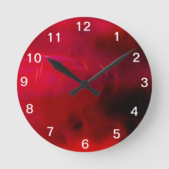 Horloge Ronde Conception rouge (Recto)