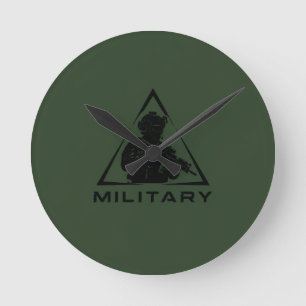 Horloge Ronde conception verte des opérations spéciales militair