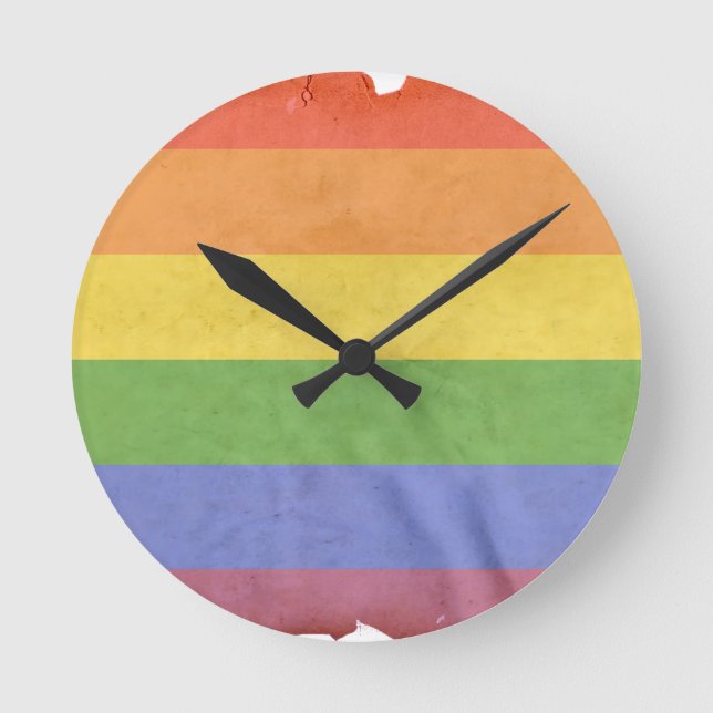 HORLOGE RONDE CONCEPTION VINTAGE DE GAY PRIDE (Recto)
