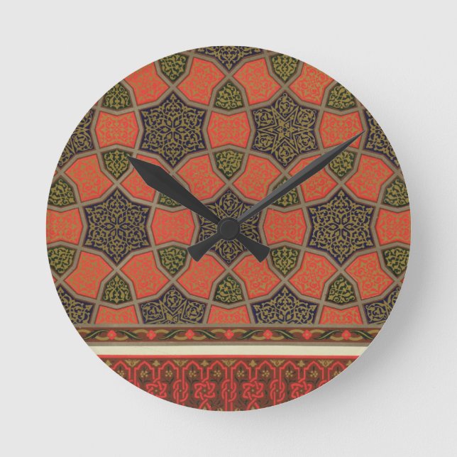 Horloge Ronde Conceptions décoratives arabes, 'd'art arabe comme (Recto)