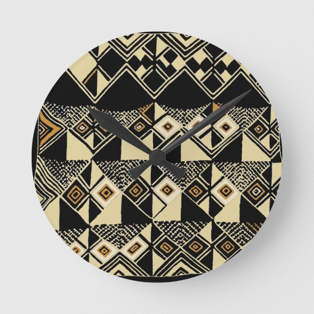 Horloge Ronde Conceptions inspirées de Kuba africain (Recto)