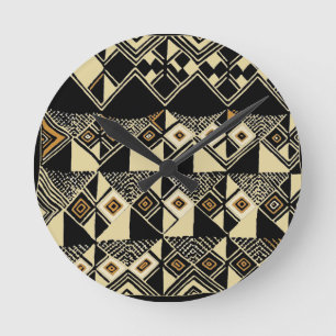 Horloge Ronde Conceptions inspirées de Kuba africain