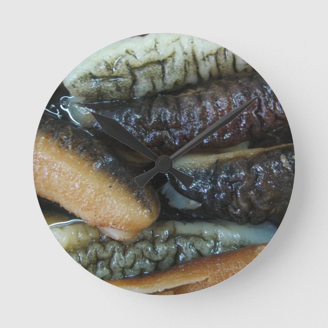 Horloge Ronde Concombre de mer ... Nourriture du marché du Yaowa (Recto)