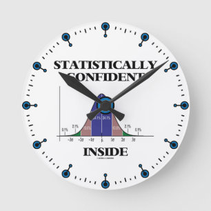 Horloge Ronde Confiance statistique à l'intérieur de l'Humour de