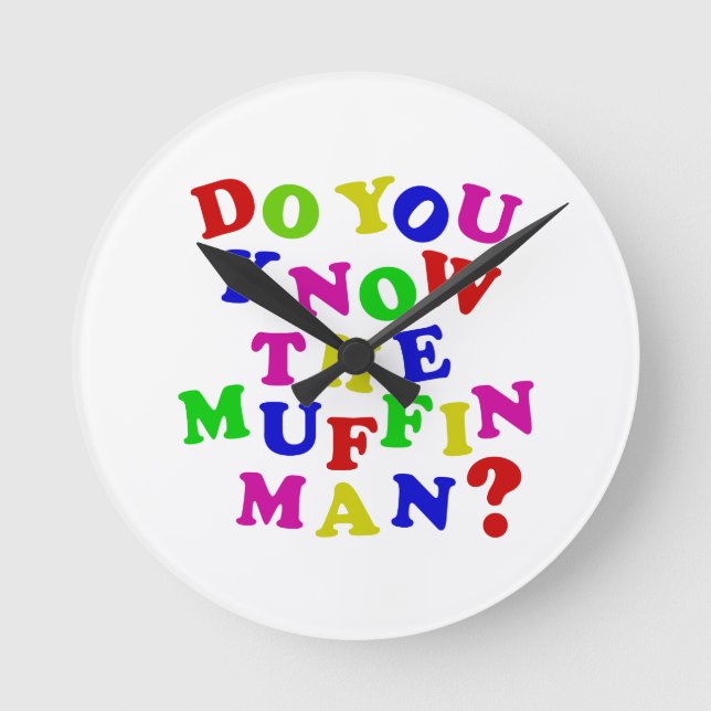 Horloge Ronde Connais-tu le Muffin Man ? (Recto)