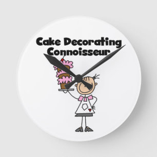 Horloge Ronde Connaisseuse de décoration de gâteaux féminine