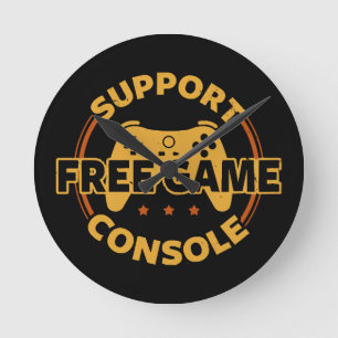 Horloge Ronde Console de jeu drôle de manifestation de jeu