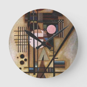 Horloge Ronde Construction adoucie Kandinsky