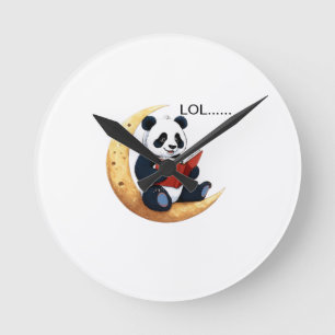 Horloge Ronde Contes sur la Lune avec Panda