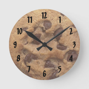 Horloge Ronde Cookie à puces de chocolat Cookie mural numéroté