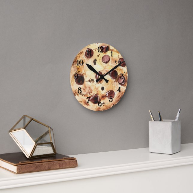 Horloge Ronde Cookie aux pépites de chocolat (Bureau)