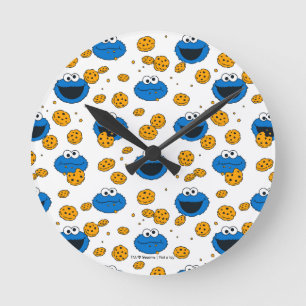 Horloge Ronde Cookie Monster   C is for Cookie Pattern