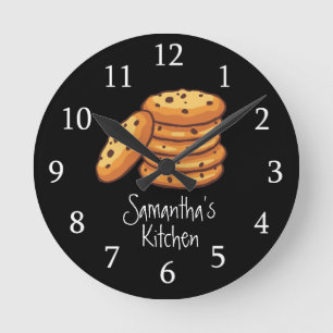 Horloge Ronde Cookies au chocolat noir et blanc Cuisine