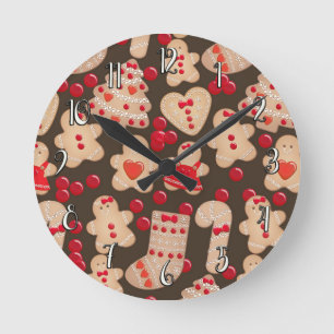 Horloge Ronde Cookies au pain d'épice Cookies de fêtes de fin d'