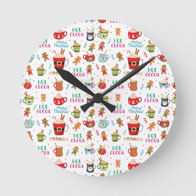 Horloge Ronde Cookies de Christmas (Recto)