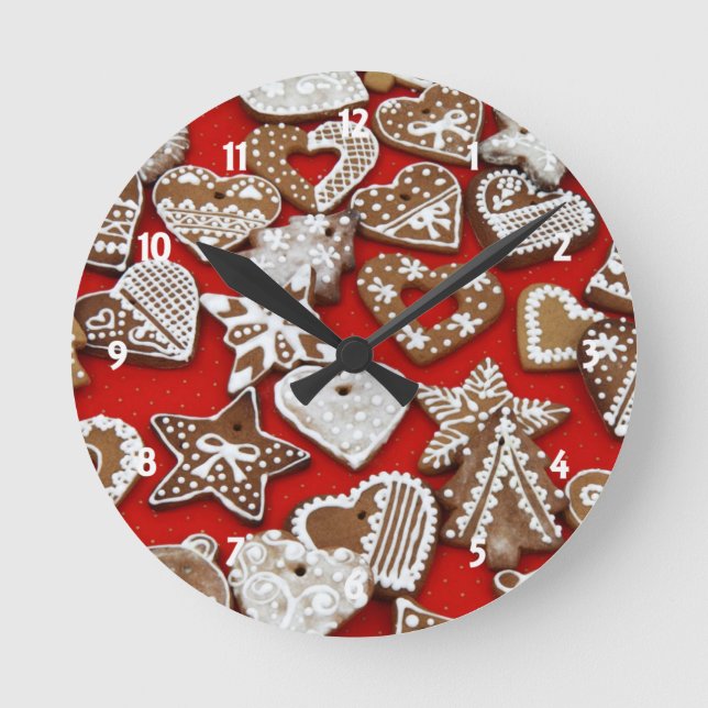 Horloge Ronde Cookies en pain d'épice de Noël (Recto)