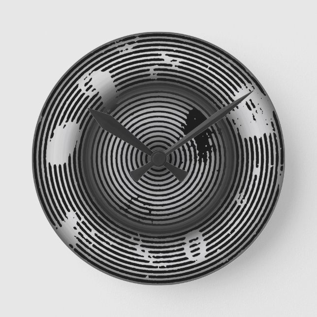 Horloge Ronde COOL 3-D Art Abstrait moderne (Recto)