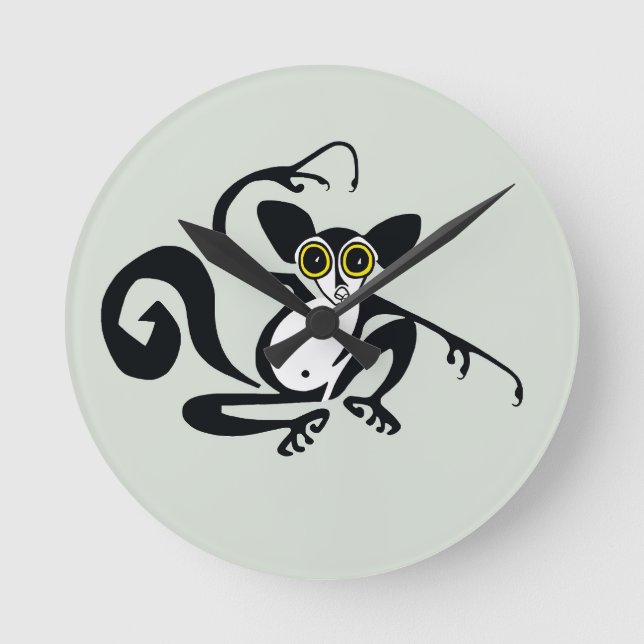 Horloge Ronde Cool AYE-AYE - Faune - Primate - Madagascar (Recto)