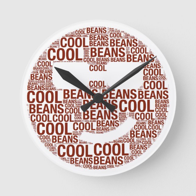 Horloge Ronde Cool Beans Clock (Recto)