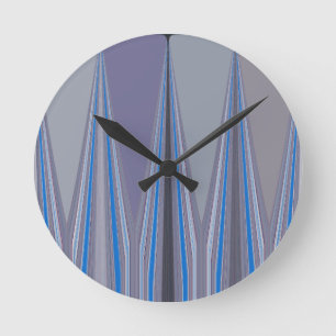 Horloge Ronde Cool Blue Seamless Design
