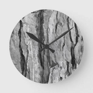Horloge Ronde Cool de texture d'écorce d'arbre unique