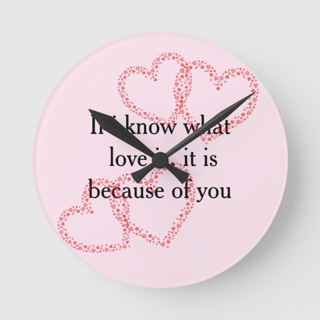 Horloge Ronde cool parfait amour une citation (Recto)