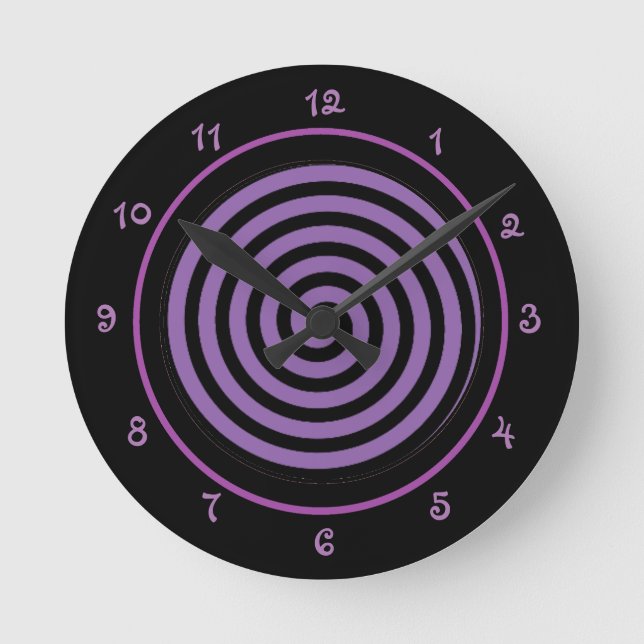 Horloge Ronde Cool Purple Spiral Vortex (Recto)