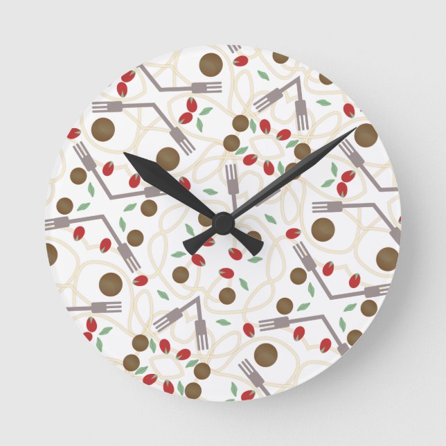 Horloge Ronde Cool Spaghetti Meatballs Motif (Recto)