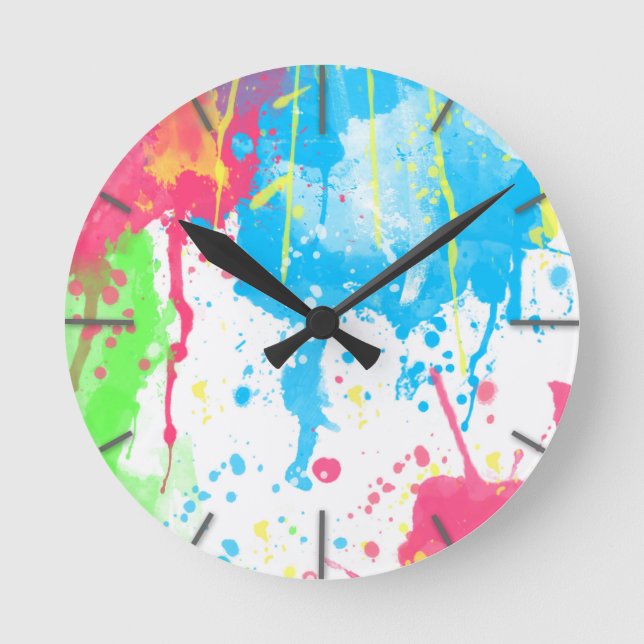 Horloge Ronde Cool super tendance coloré coloré couleurs vives a (Recto)