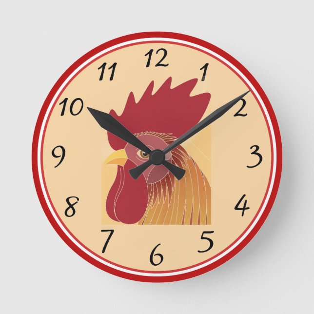 Horloge ronde coq (Recto)