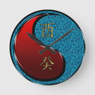 Horloge Ronde Coq d'eau