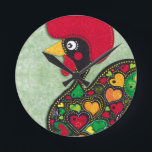 Horloge Ronde Coq du Portugal<br><div class="desc">La légende : Le Portugal - le Barcelos - le symbole célèbre de la ville est un coq, en "O Galo de Barcelos" appelé par Portugais ("le coq de Barcelos"). Une des nombreuses versions de cette légende disparaît qu'un homme riche a jeté une grande partie. Quand la partie était terminée,...</div>