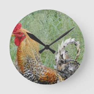 Horloge Ronde Coqs