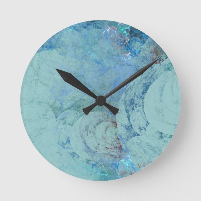 Horloge Ronde Coque Abstrait Opal Bleu pour RAZR (Recto)