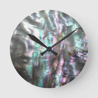 Horloge Ronde Coque d'Abalone
